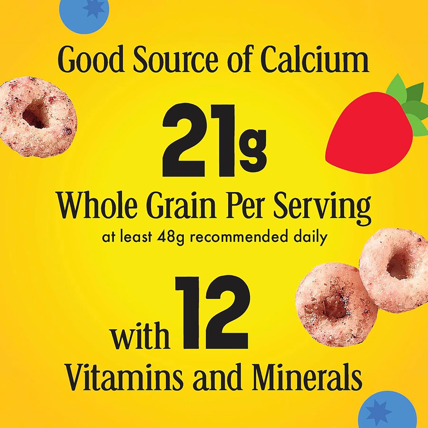 Very Berry Cheerios Gluten Free Cereal 18.6 oz Family Size – Quick Focus Snack for the Home Office and Work Desk