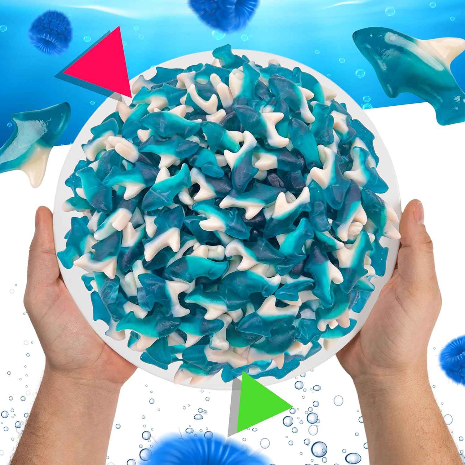 Blue Sharks Gummy Candy – 1 Lb Bulk Candy for Playroom and Nursery Treat Jars