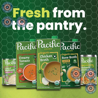 Pacific Foods Organic Roasted Red Pepper and Tomato Soup – Family-Size Vegetarian Soup for Kid-Friendly Lunchbox Sides