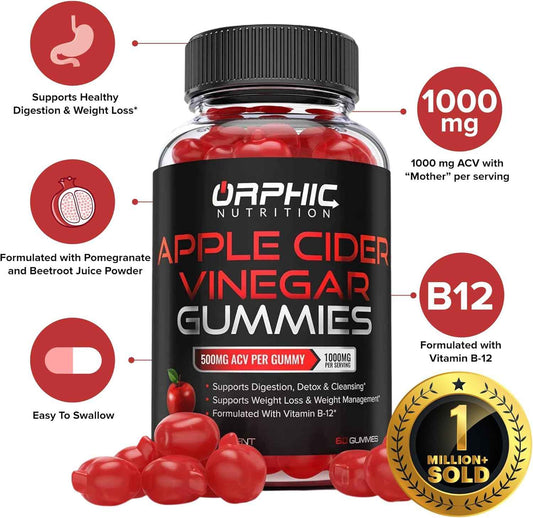 ORPHIC NUTRITION Apple Cider Vinegar Gummies – Clean-Lined Counter Staple for Intentional Wellness Routines