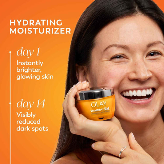 Olay Vitamin C MAX Premium Face Moisturizer – Elevated Brightening Cream with Peptides & Niacinamide