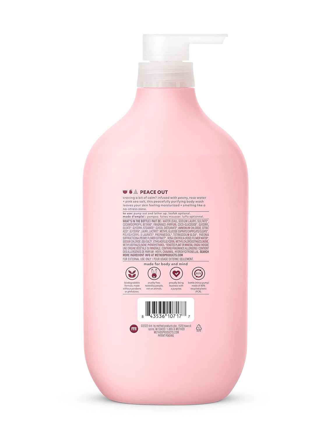 Method Body Wash, Simply Nourish – Calming Evening Wind-Down Cleanser for Home Spa Corner