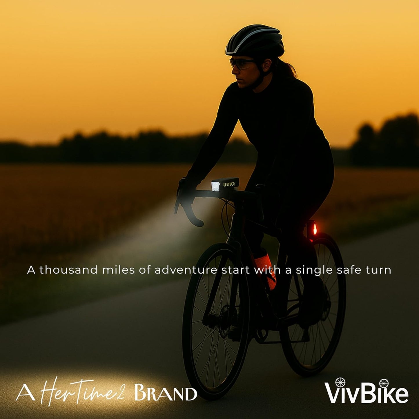 VivBike Rechargeable Bike Lights Set – Practical Gift for Daily Commuters and College Students