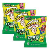 WARHEADS Sour Candy Stocking Stuffer and Care Package Snack - Assorted 5 Flavor Gift Pack - 3 Bags