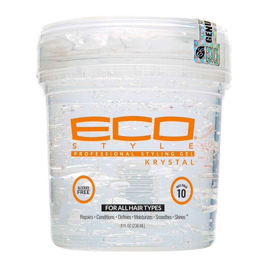 Eco Style Krystal Styling Gel – Streamlined Bathroom Essential, One Gel for Every Hair Type and Color