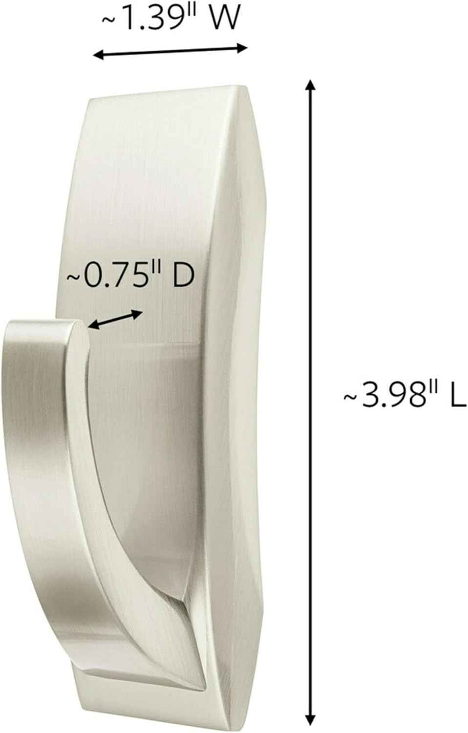 Command Modern Reflections Bath Hook – Drill-Free, No-Tool Towel Hook to Keep Bathroom Walls Intact