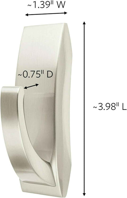 Command Modern Reflections Bath Hook – Drill-Free, No-Tool Towel Hook to Keep Bathroom Walls Intact