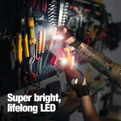 Mylivell LED Flashlight Gloves – Precision Work Light for Auto Mechanics and DIY Repairs in Dark Garages