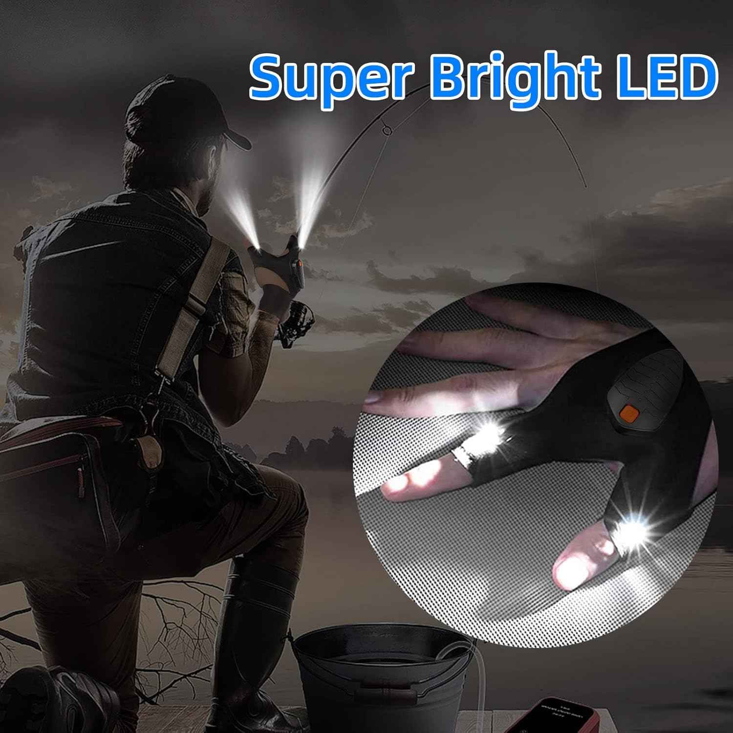 LED Flashlight Gloves – Flameless Emergency Light for Power Outages, Roadside Car Breakdowns