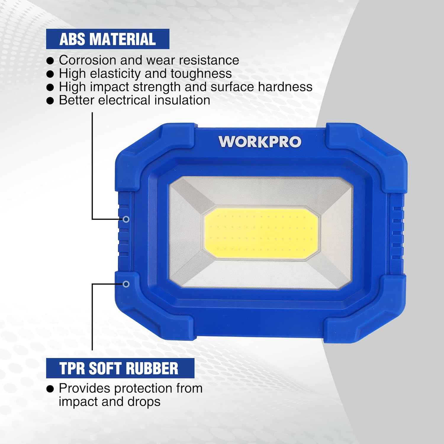 WORKPRO LED Work Light 2-Pack – Practical Gift for DIYers, Mechanics and Outdoor Enthusiasts