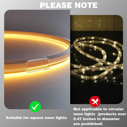 Lumistrip Weatherproof Neon Rope Light Clips - UV-Resistant Adhesive Mounts for Patio LED Displays