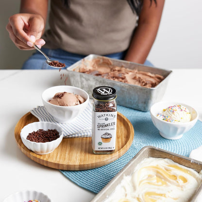 Watkins Chocolate Decorating Sprinkles – Simple Clean Ingredient Topping for Home Bakers