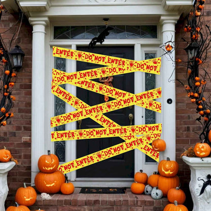 OHOME Halloween Tape for Kids Party - 82 FT Safe No Flame Fright Streamer for Playroom and Backyard Birthday