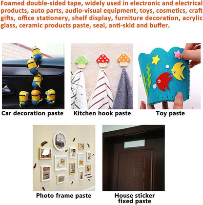 ToLanbbt Double Sided Foam Tape – Home Office Mounting Tape for Whiteboards, Cork Boards, and Focus Zone Setup