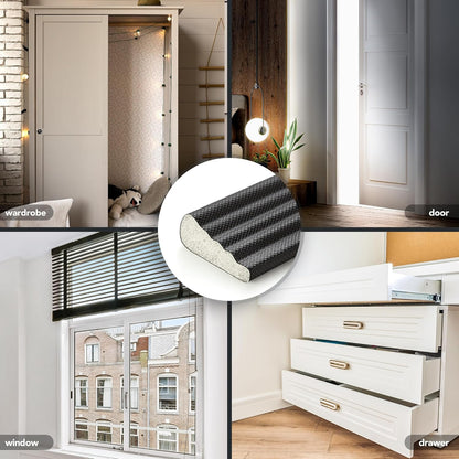 Weatherproofing Co. Simple Seal Strip – No Tool Door and Window Draft Stopper, Effortless Peel and Stick