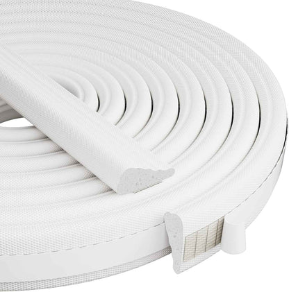 Holikin Wedge Foam Weather Stripping – Single Roll Door and Window Seal, Neutral White Tape for an Uncluttered Frame Line