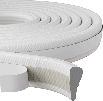 FrostGuard Wedge Foam Weather Strip – Clean White Door Frame Seal for Uncluttered Interiors, Simple Draft Stopper