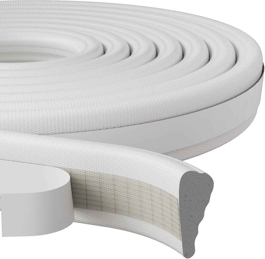 FrostGuard Wedge Foam Weather Strip – Clean White Door Frame Seal for Uncluttered Interiors, Simple Draft Stopper