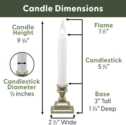 612 Vermont Battery Operated Window Candle with Timer – Shatterproof Bulb Safe for Nursery and Curtains