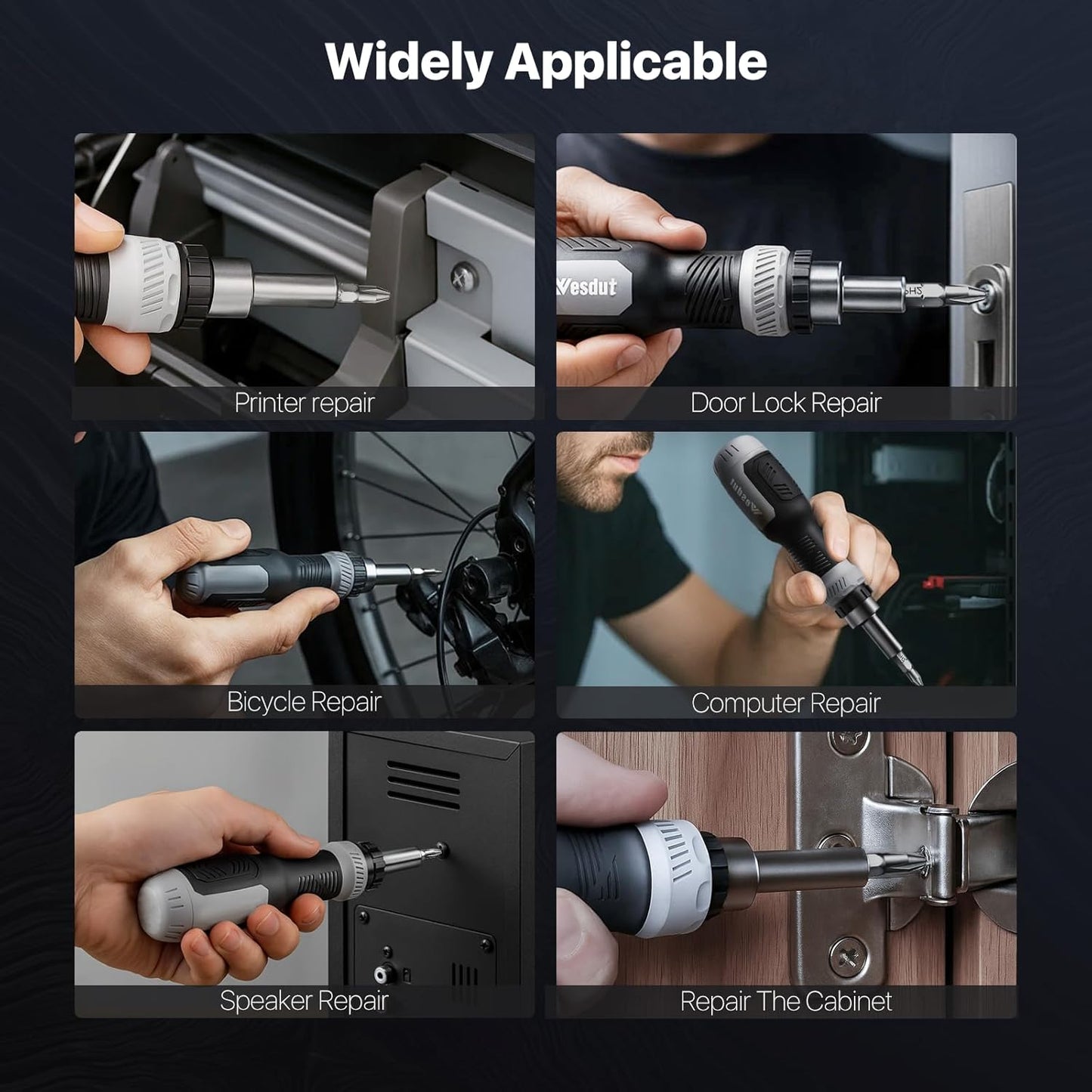 Wesdut 13-in-1 Ratchet Screwdriver – Compact Tool for Camper Toolbox and RV Repairs on the Road