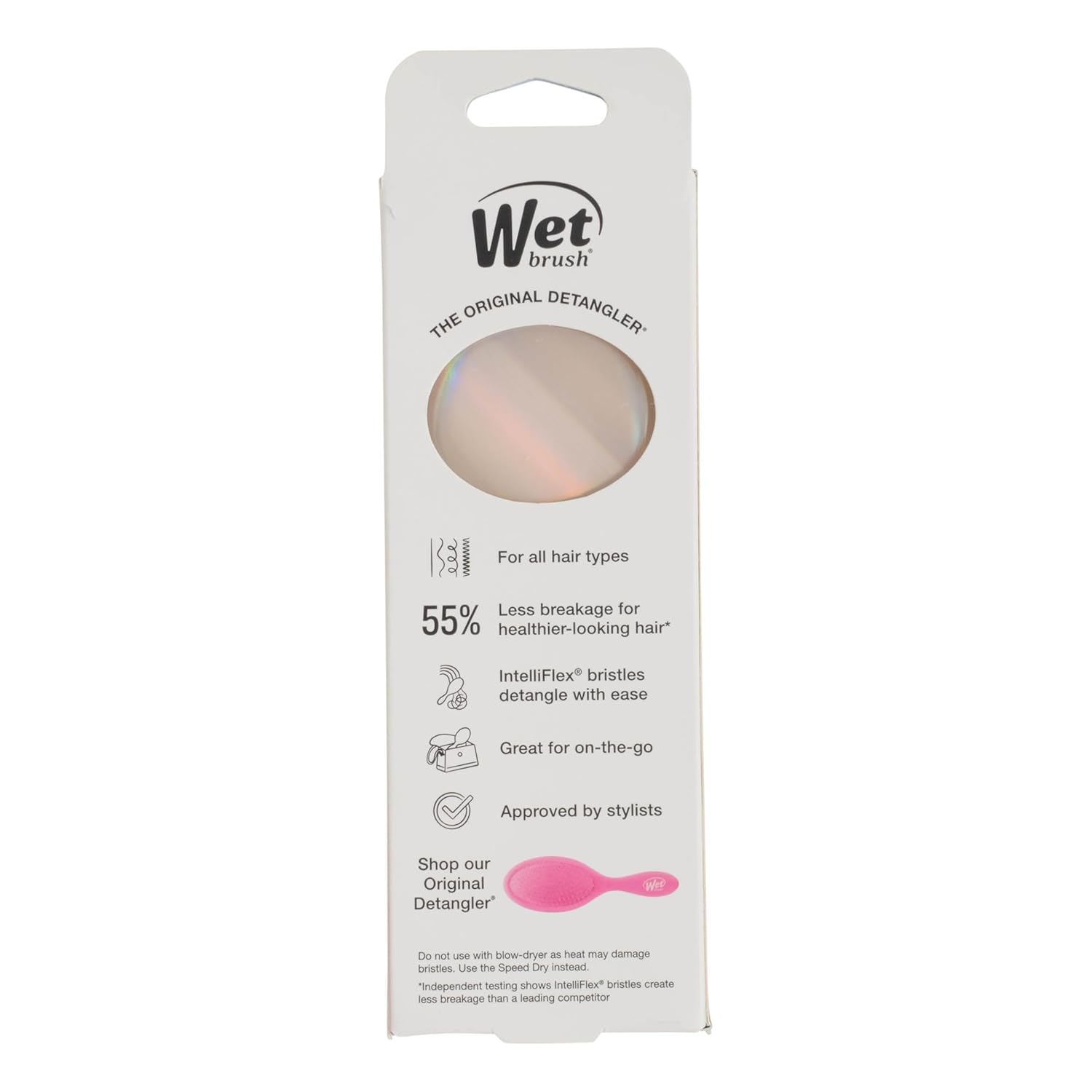 Wet Brush Mini Detangler – Camping and Hotel Hairbrush, Portable Detangler for On-the-Go Touch-Ups