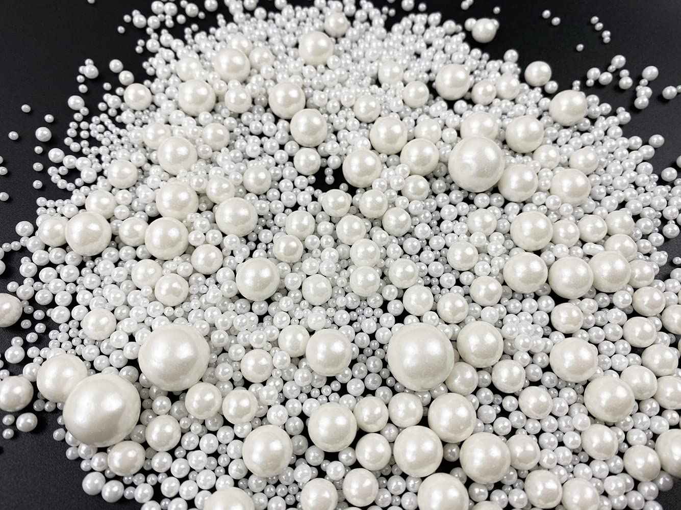 Sweet Sprinklez White Pearl Sprinkles Safe Cupcake Toppers for Kids Birthday Parties and School Celebrations, 4.2oz