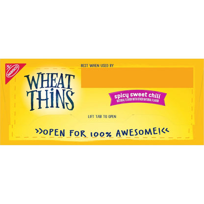Wheat Thins Spicy Sweet Chili Crackers – Travel-Friendly Spicy-Sweet Crunch for Road Trip Coolers and Camping Trips, 8.5 oz