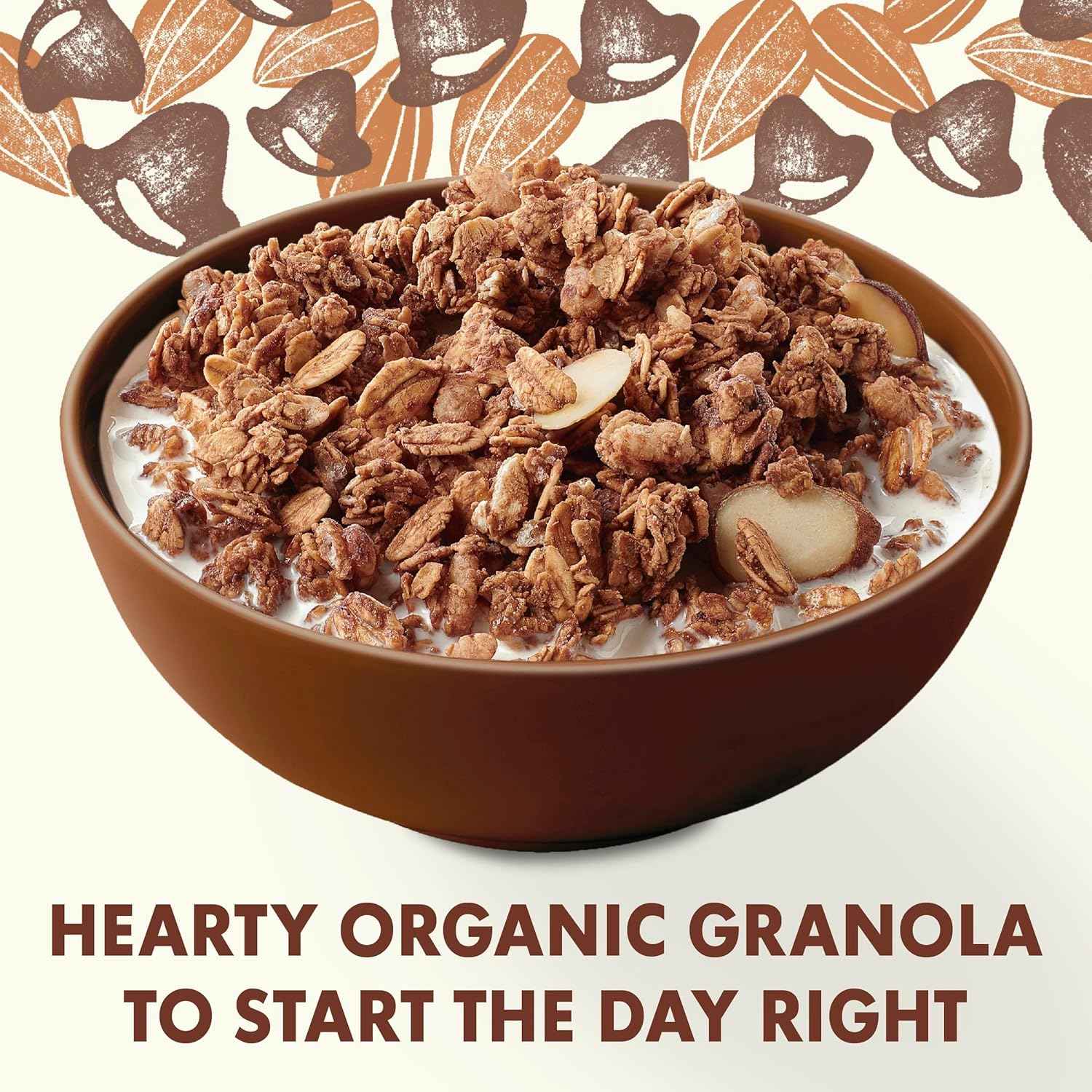 Cascadian Farm Organic Granola, Dark Chocolate Almond – Kid-Friendly Organic Snack for the Family Kitchen Pantry