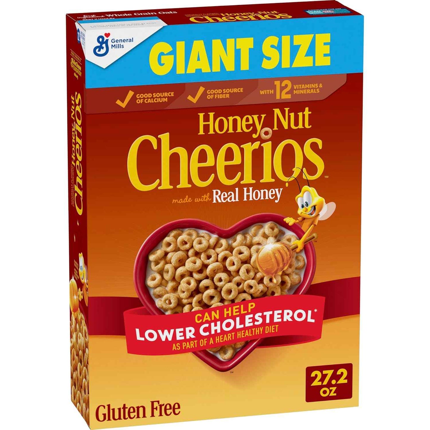 Honey Nut Cheerios, Heart Healthy Cereal with Whole Grain Oats for a Cholesterol-Friendly Morning Routine, 10.8 oz