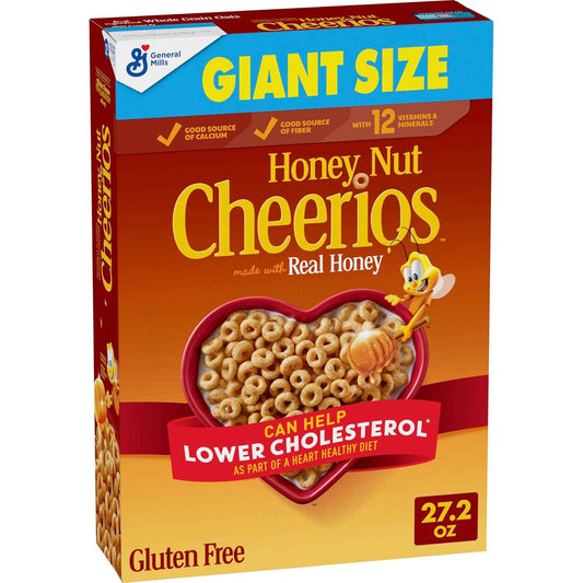 Honey Nut Cheerios, Heart Healthy Cereal with Whole Grain Oats for a Cholesterol-Friendly Morning Routine, 10.8 oz
