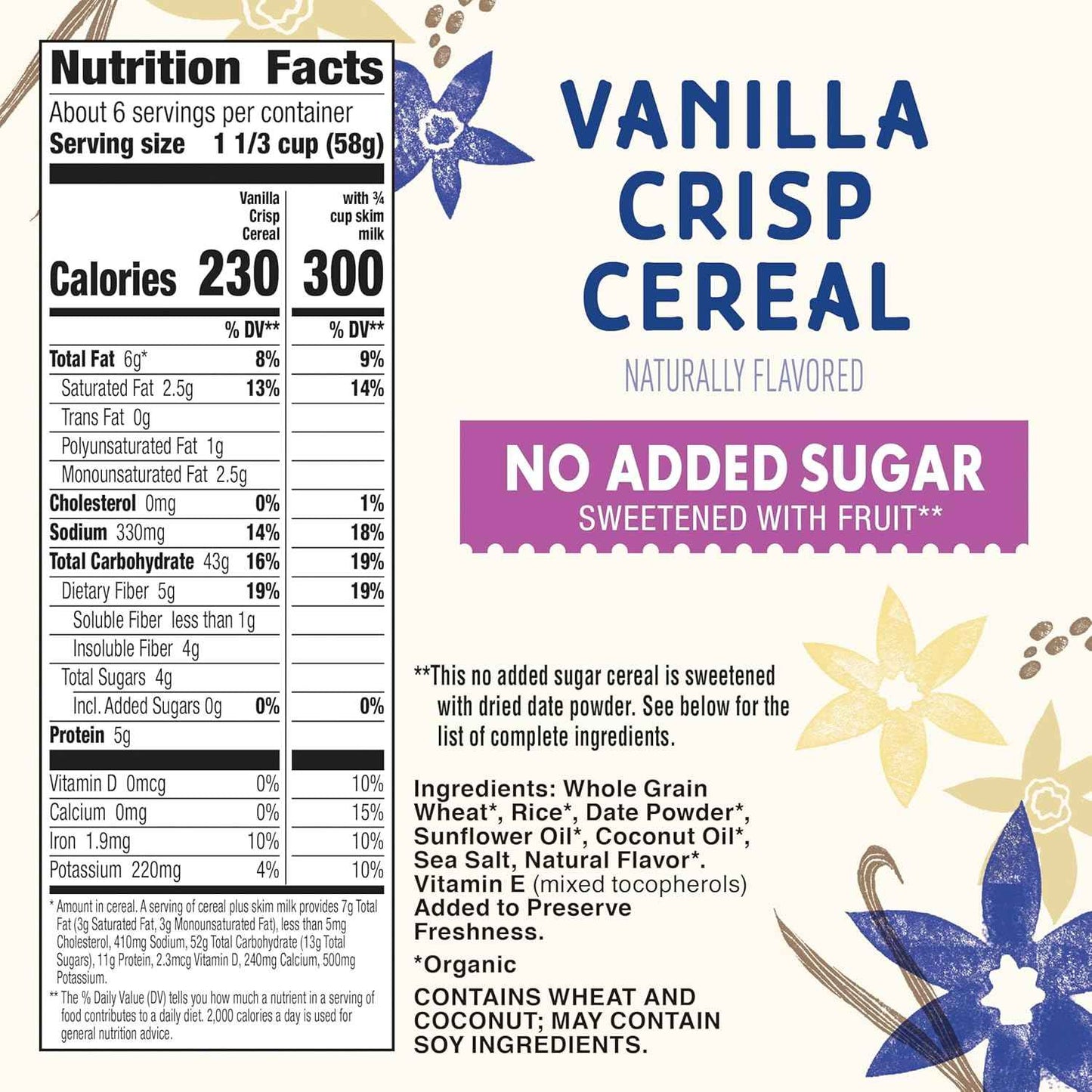 Cascadian Farm Organic Vanilla Crisp Cereal – Less-Is-More Breakfast Choice for the Neutral-Toned Eco Home, USDA Organic