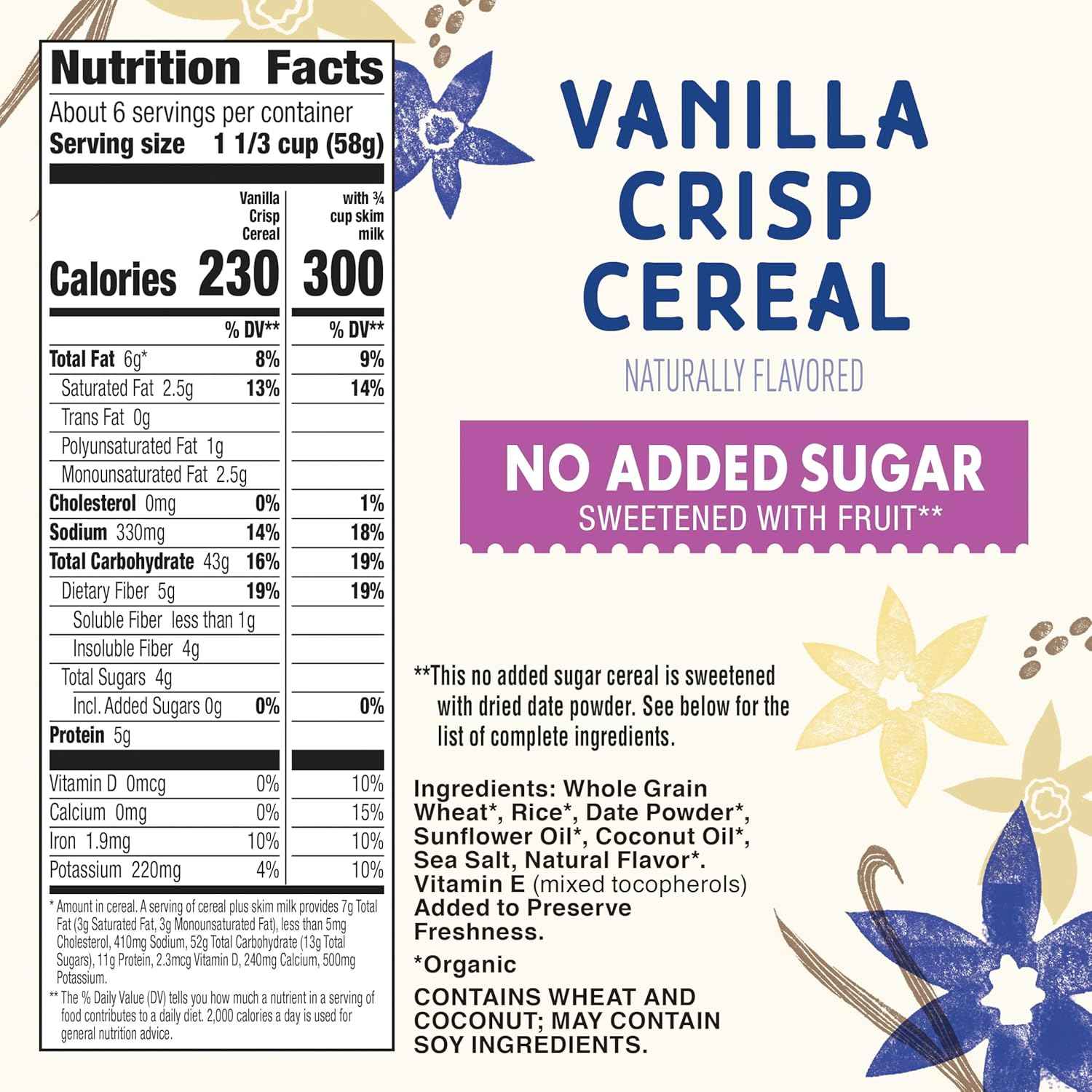 Cascadian Farm Organic Vanilla Crisp Cereal – Less-Is-More Breakfast Choice for the Neutral-Toned Eco Home, USDA Organic