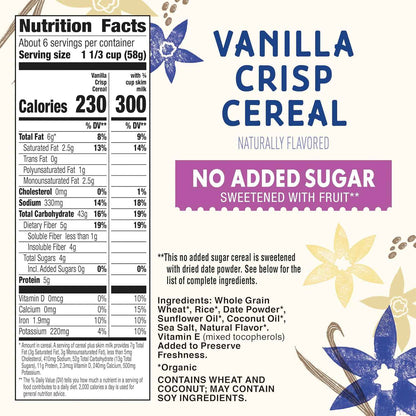 Cascadian Farm Organic Vanilla Crisp Cereal – Less-Is-More Breakfast Choice for the Neutral-Toned Eco Home, USDA Organic