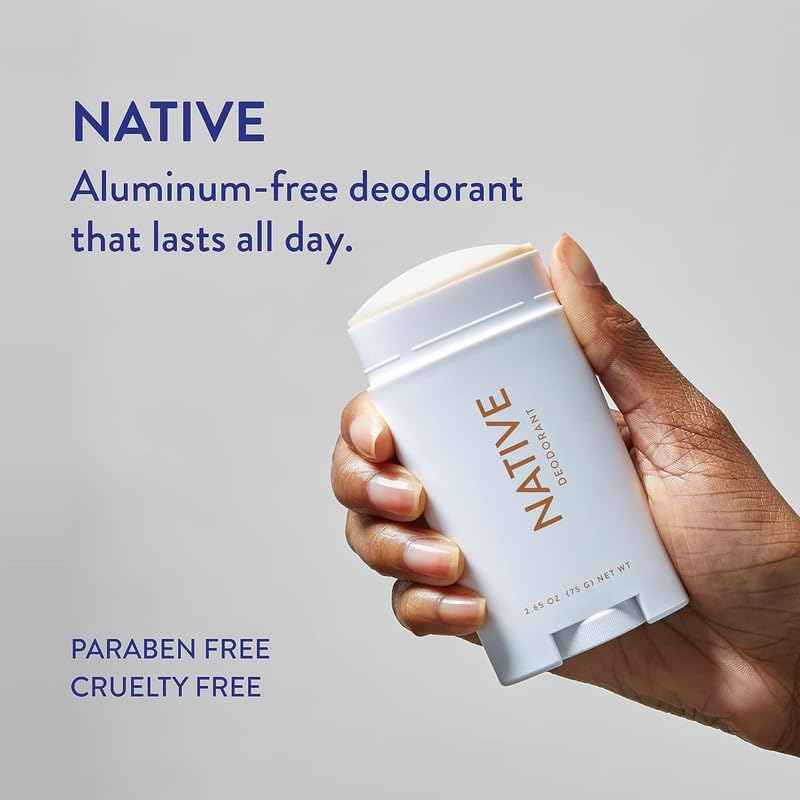 Native Coconut & Vanilla Aluminum-Free Deodorant 72-Hour Protection for Camping, Hiking, and Patio Outdoor Activities