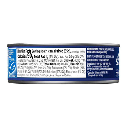 StarKist Wild Pink Salmon - Skinless, Boneless - 5 oz Can | Shelf-Stable Protein for Camping and Backcountry Meals