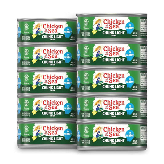 Chicken of the Sea Chunk Light Tuna in Water – Lightweight No-Refrigeration Lunch for Hiking and Day Trips
