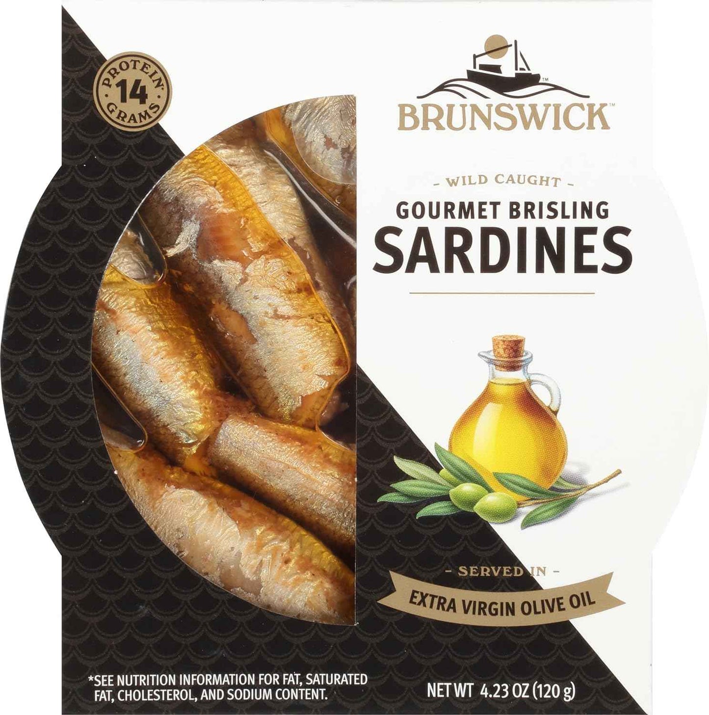 Brunswick Smoked Sardines in EVOO – Shelf Stable Travel Snack for Road Trips and RVs