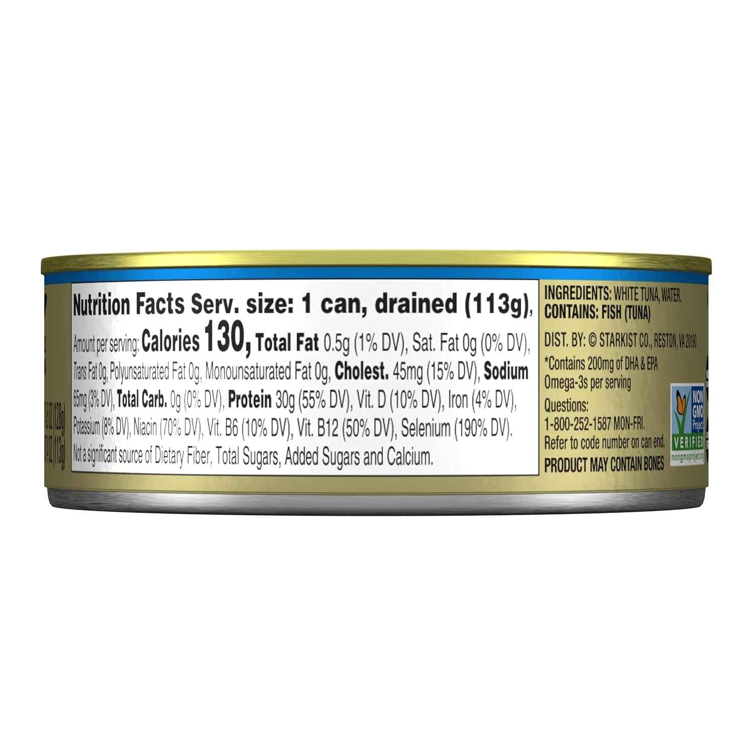 StarKist Selects No Salt Added Chunk White Albacore Tuna in Water - 4.5 oz Can for Clean Ingredient Pantry