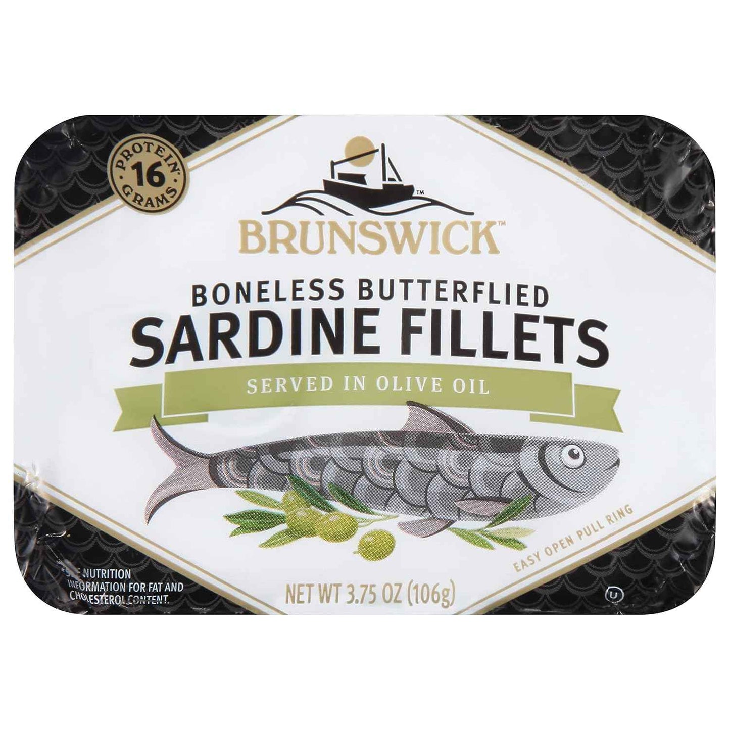 Brunswick Boneless Butterflied Sardine Fillets – Omega-3 Rich Protein for Self-Care Routines