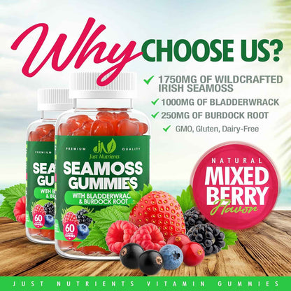 Sea Moss 3000mg Gummies - Thoughtful Wellness Gift for Mom on Her Birthday