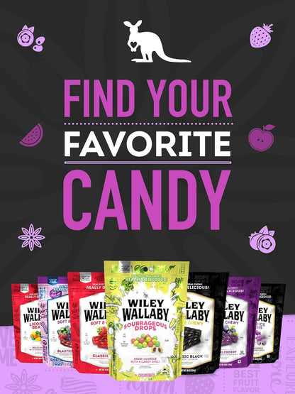 Wiley Wallaby Australian Black Licorice – Thoughtful Housewarming Gift for Her, Vegan Candy Box