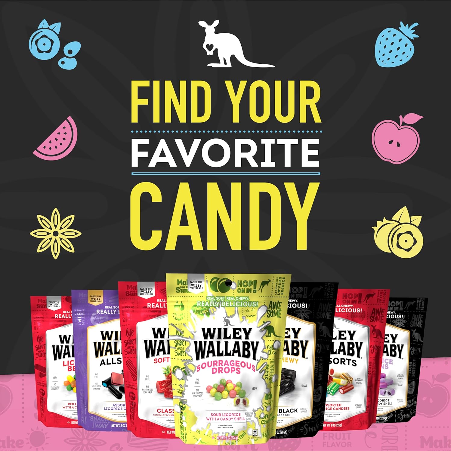 Wiley Wallaby Australian Licorice Variety – Thoughtful Christmas Stocking Stuffer and Holiday Gift Box Add-On