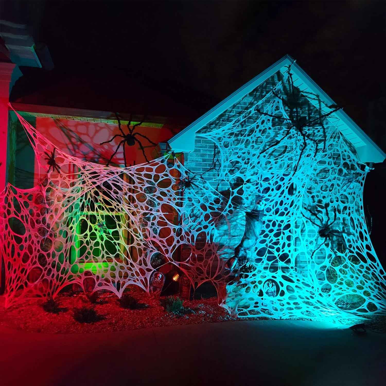 Giant Beef Netting Spider Web – Stretchy Outdoor Halloween Webbing for Yard, Patio and Garden Decor