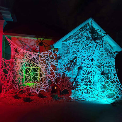 Giant Beef Netting Spider Web – Stretchy Outdoor Halloween Webbing for Yard, Patio and Garden Decor
