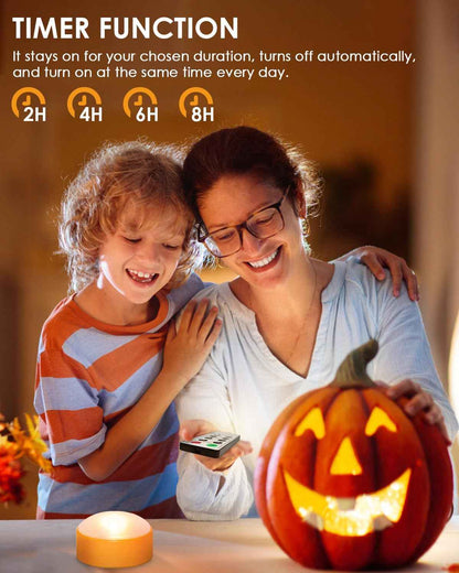 Luditek LED Pumpkin Lights – Nursery Night Light for Toddlers, Cool Touch Battery Lamp