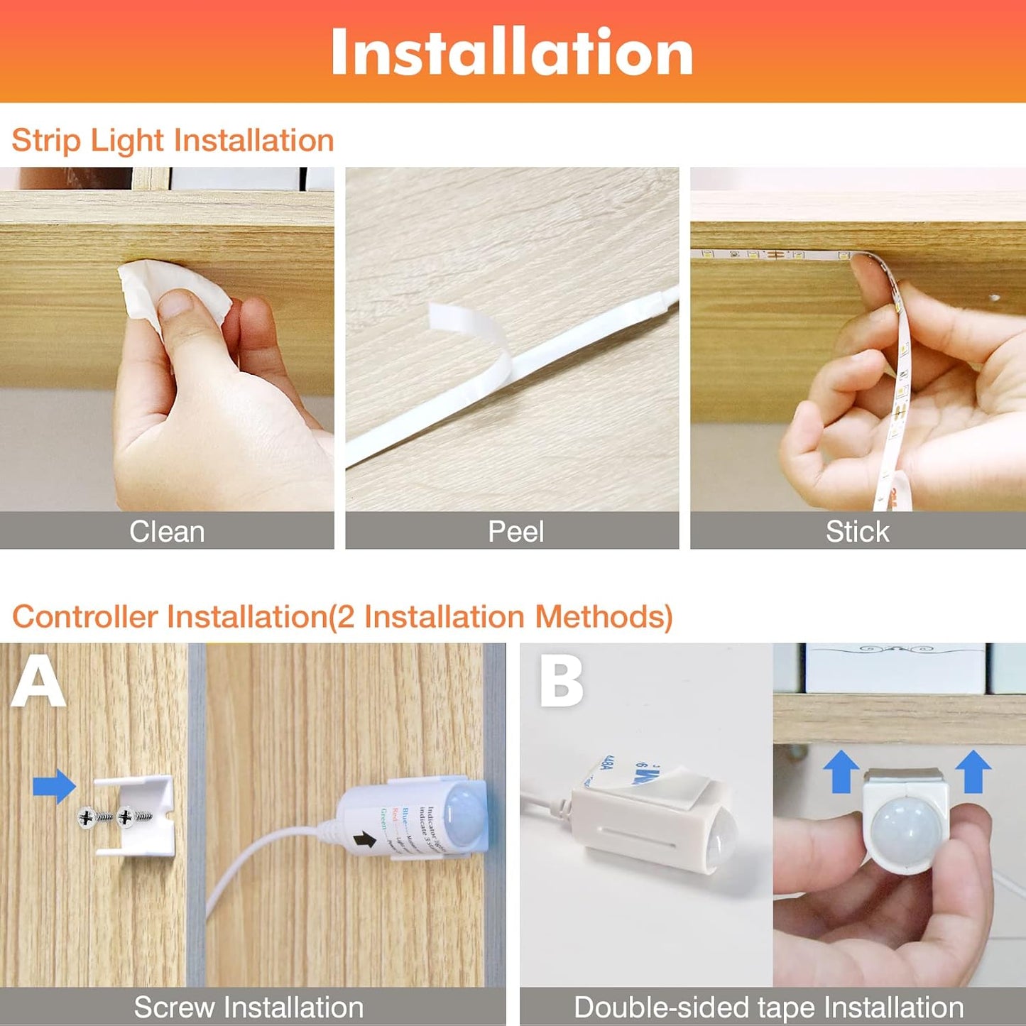 WOBANE Motion Sensor LED Strip – Thoughtful Housewarming Gift for New Homeowners and Apartment Dwellers
