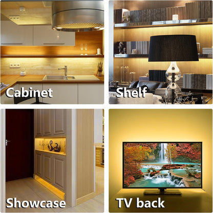 WOBANE Under Cabinet LED Bar Set – Clean, Tool-Free Wireless Lighting for Clutter-Free Kitchens and Closets
