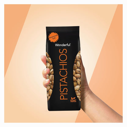 Wonderful Pistachios In Shell Seasoned Salt – Plant-Based Protein Snack for Afternoon Wind-Down and Mindful Munching, 14 oz Bag