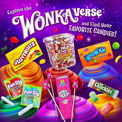 Wonka Spree Original Hard Candy – Road Trip Snack, Resealable 12 oz Bag for the Car