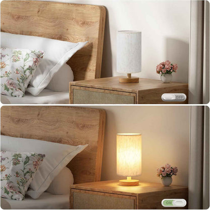 Fenmzee Small Table Lamp for Bedroom - Thoughtful Housewarming Gift Lamp with Included Bulb and Ready-to-Give Packaging